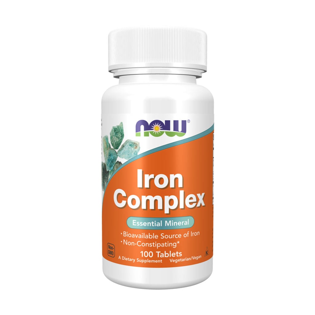 Комплекс заліза NOW foods Iron Complex, 100 таблеток